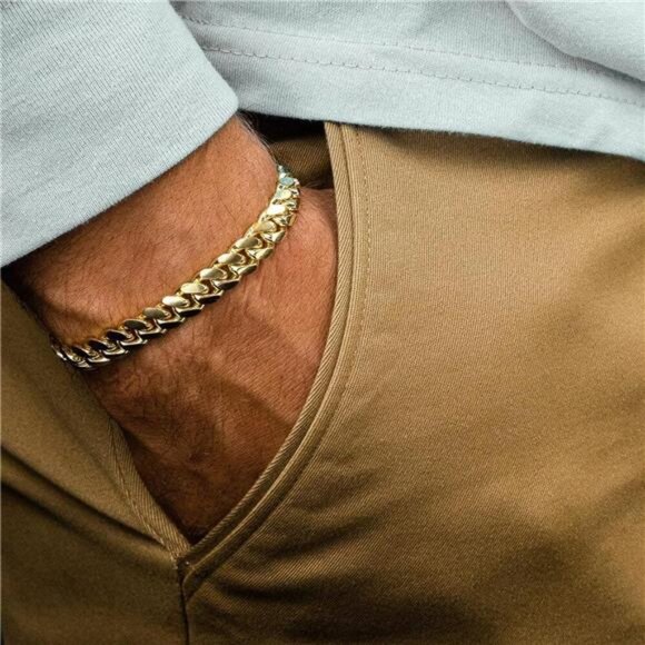 Stainless Steel Cuban Chain Bracelets for Men Women 6.5/7/7.5/8/9inch Stainless - Picture 4 of 7